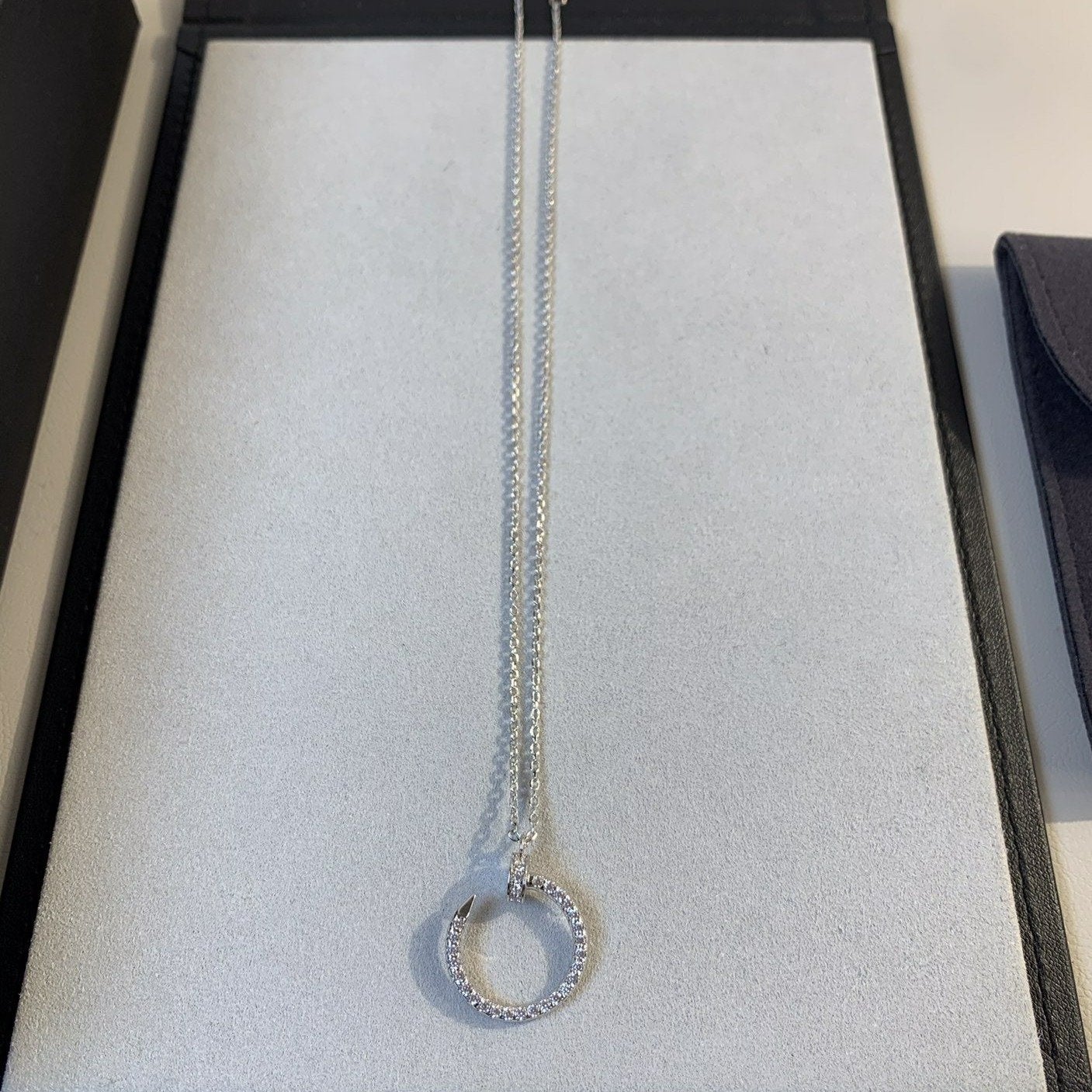 [Clara Jewels]JUSTE NECKLACE SILVER DIAMONDS