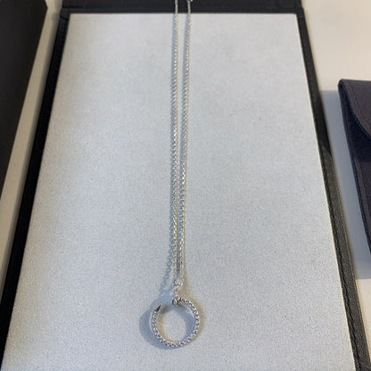 [Clara Jewels]JUSTE NECKLACE SILVER DIAMONDS