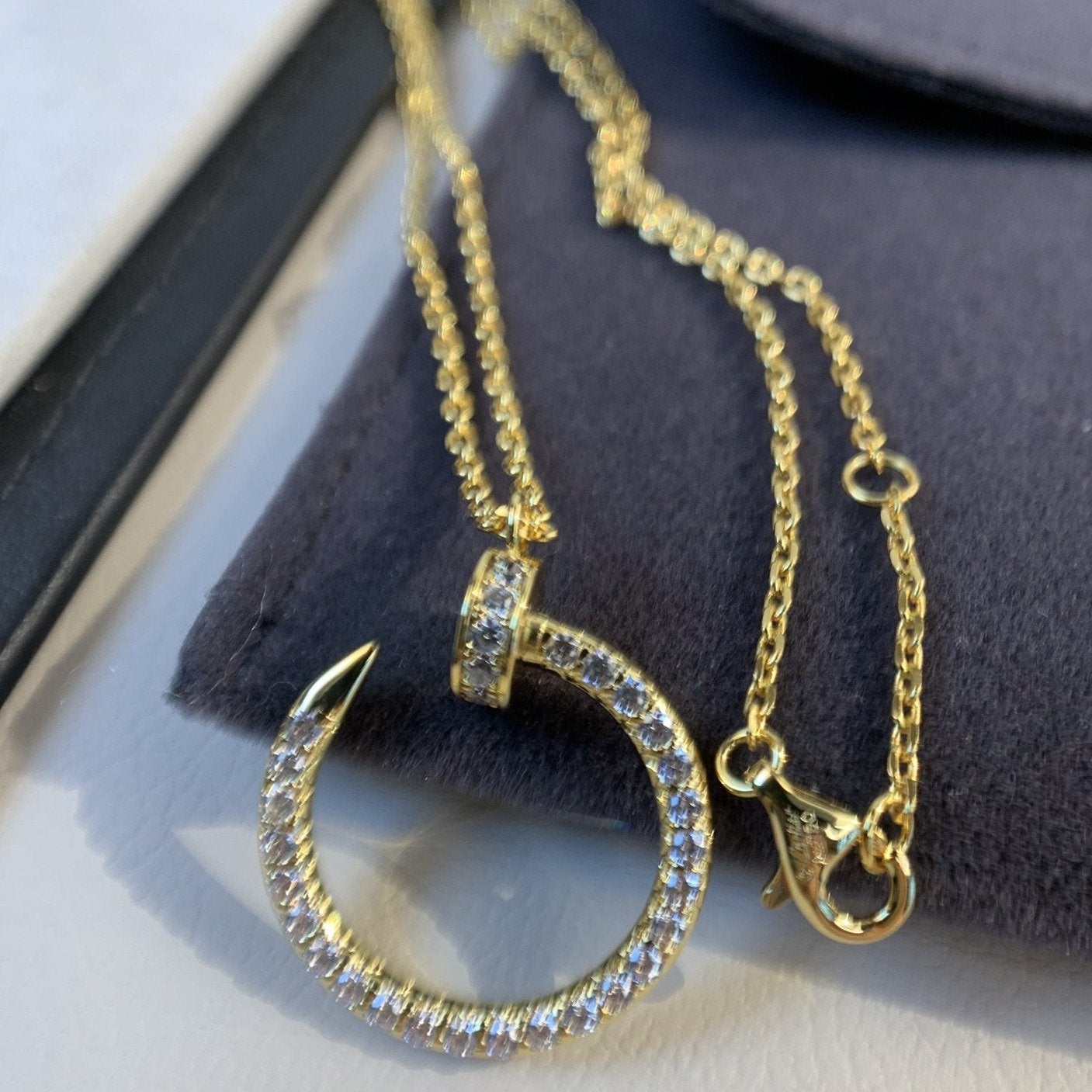 [Clara Jewels]JUSTE NECKLACE GOLD DIAMONDS
