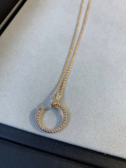 [Clara Jewels]JUSTE NECKLACE PINK GOLD DIAMONDS