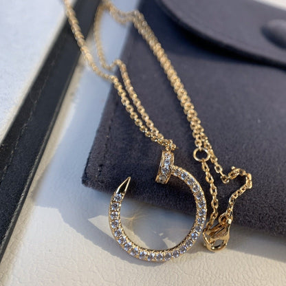 [Clara Jewels]JUSTE NECKLACE PINK GOLD DIAMONDS
