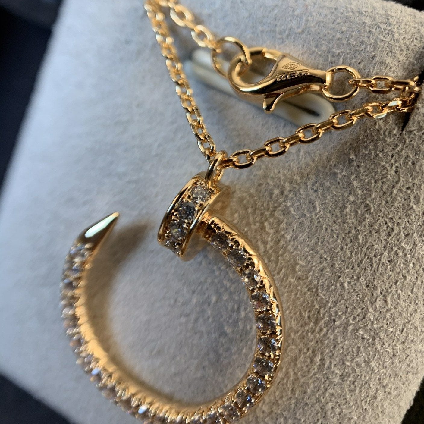 [Clara Jewels]JUSTE NECKLACE PINK GOLD DIAMONDS
