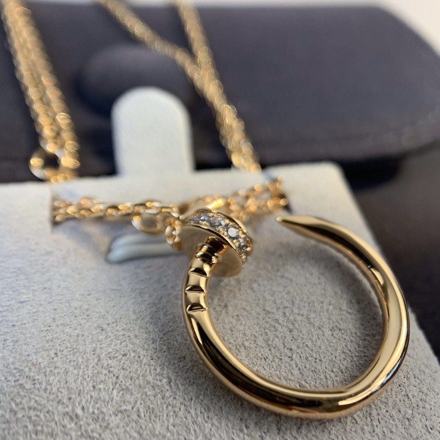 [Clara Jewels]JUSTE NECKLACE PINK GOLD DIAMONDS