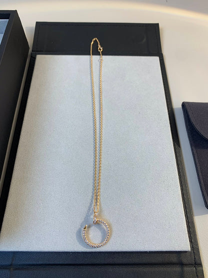 [Clara Jewels]JUSTE NECKLACE PINK GOLD DIAMONDS