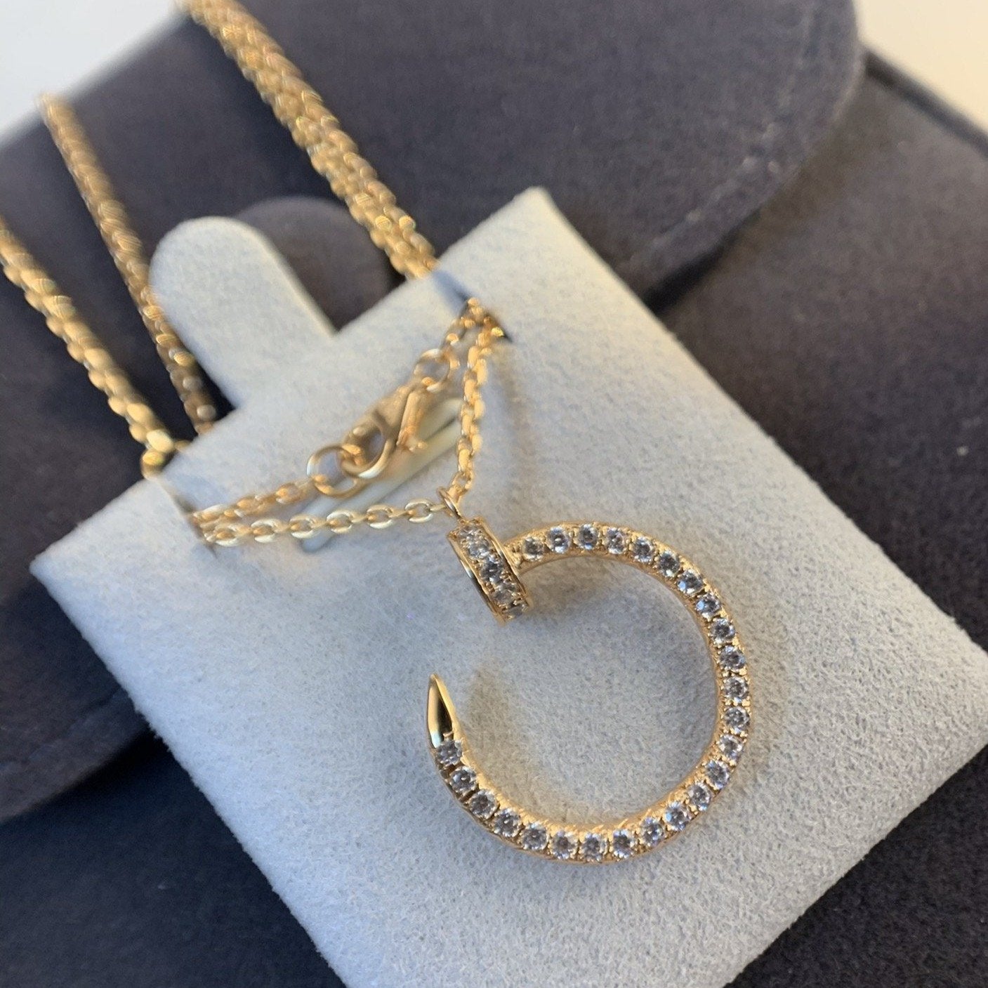 [Clara Jewels]JUSTE NECKLACE PINK GOLD DIAMONDS