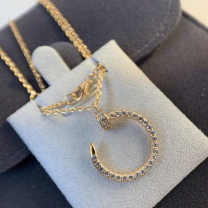 [Clara Jewels]JUSTE NECKLACE PINK GOLD DIAMONDS
