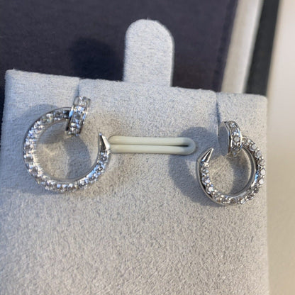 [Clara Jewels]JUSTE EARRINGS SILVER DIAMONDS