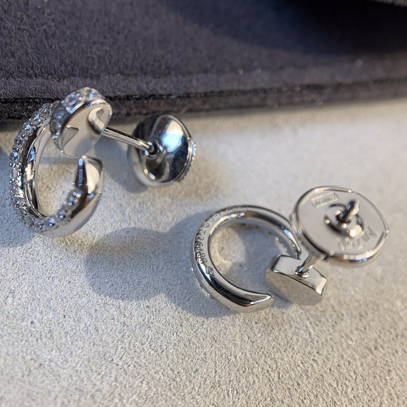 [Clara Jewels]JUSTE EARRINGS SILVER DIAMONDS