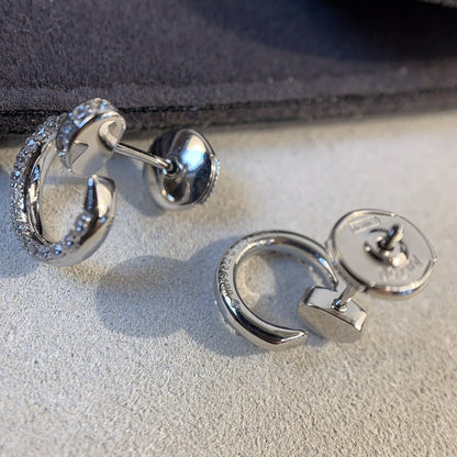 [Clara Jewels]JUSTE EARRINGS SILVER DIAMONDS