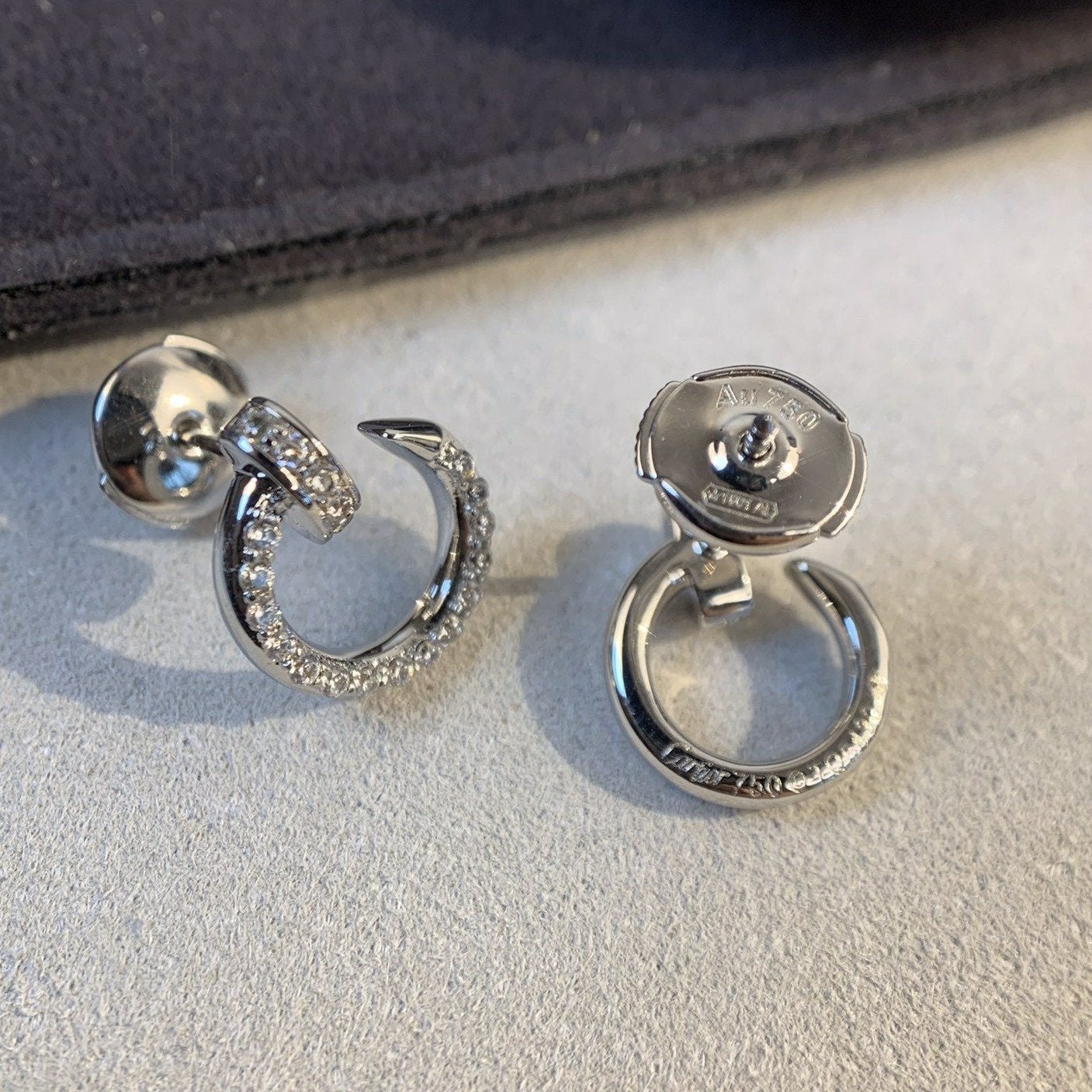 [Clara Jewels]JUSTE EARRINGS SILVER DIAMONDS
