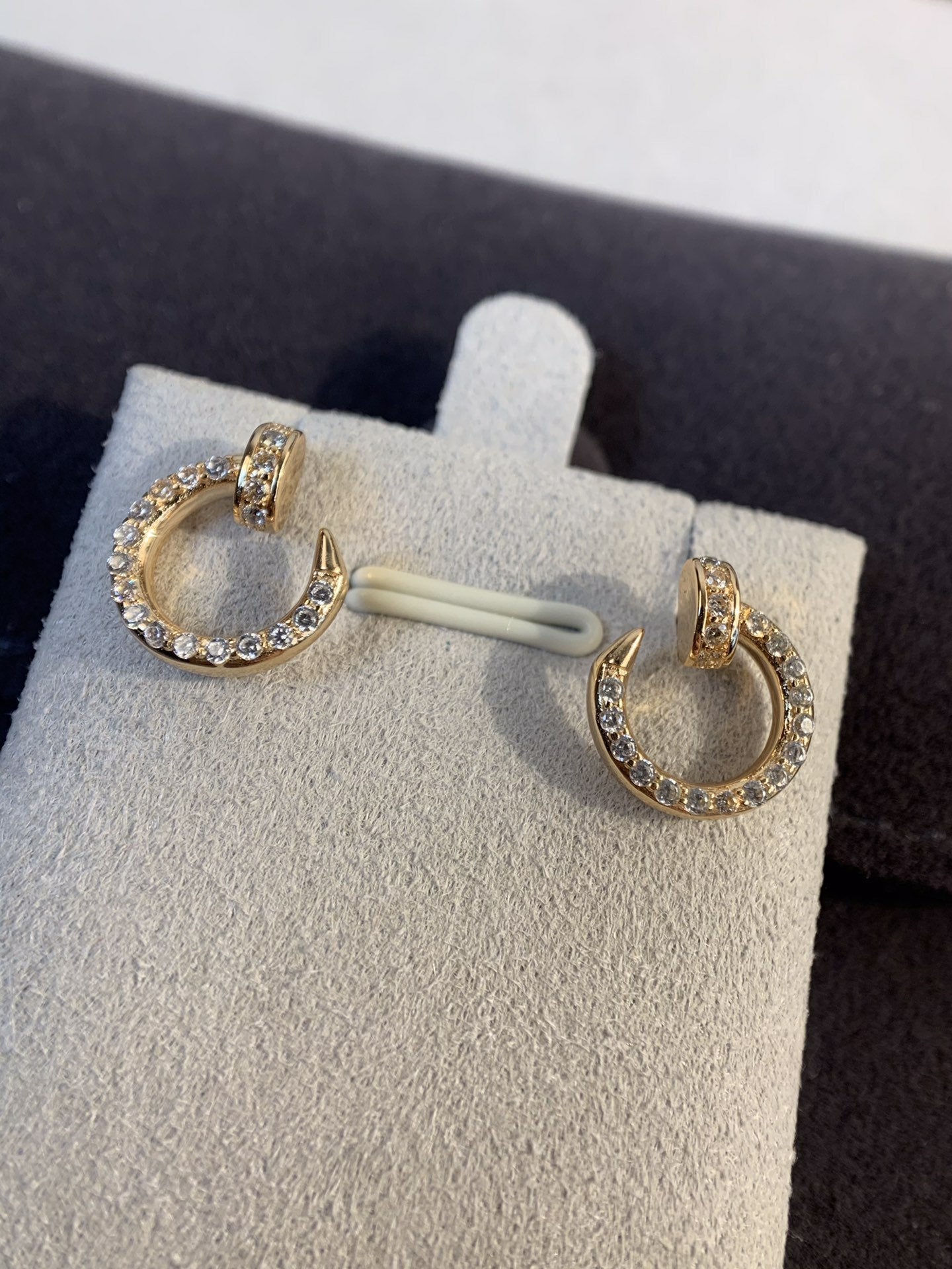 [Clara Jewels]JUSTE EARRINGS GOLD DIAMONDS