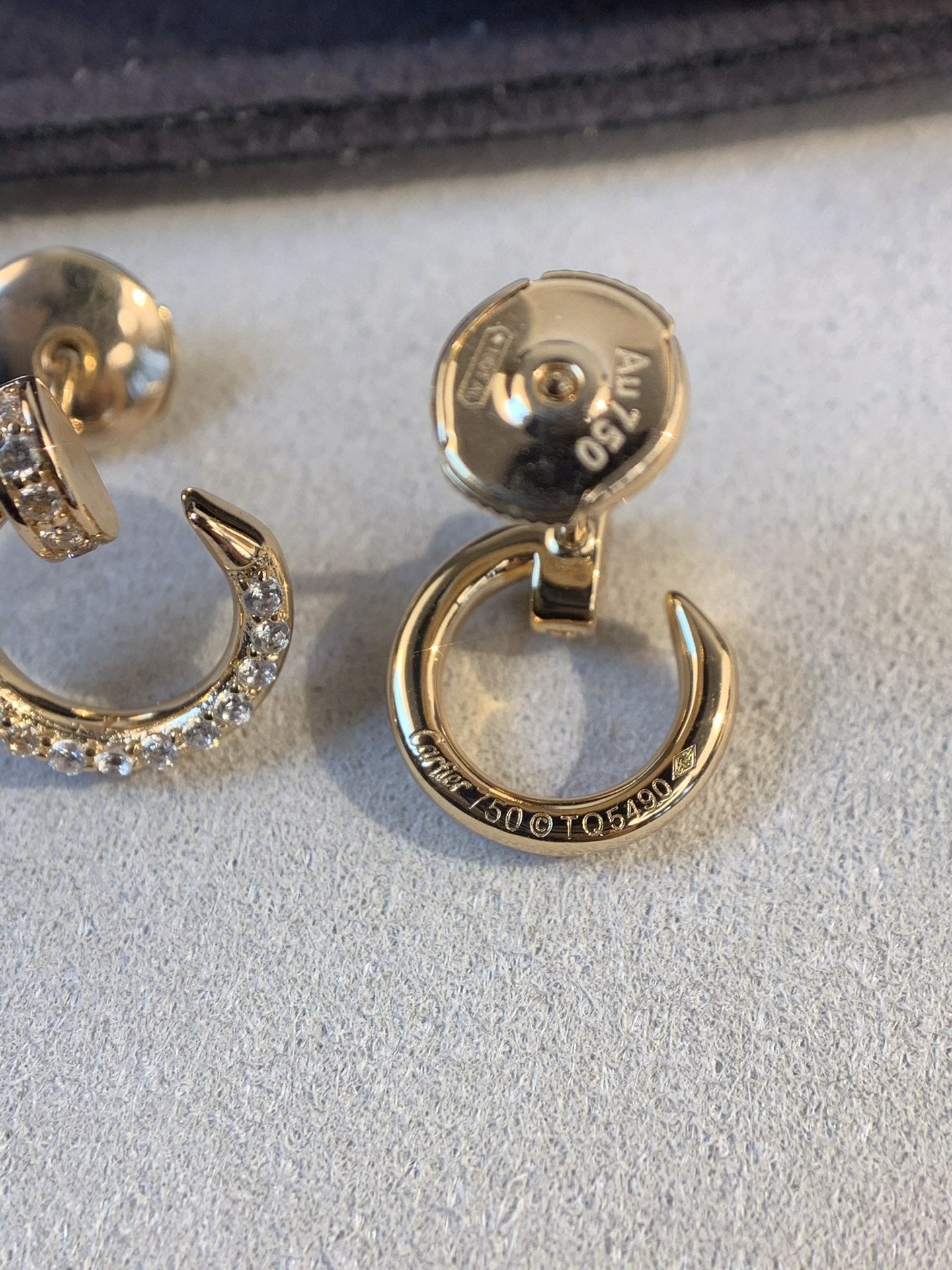 [Clara Jewels]JUSTE EARRINGS GOLD DIAMONDS