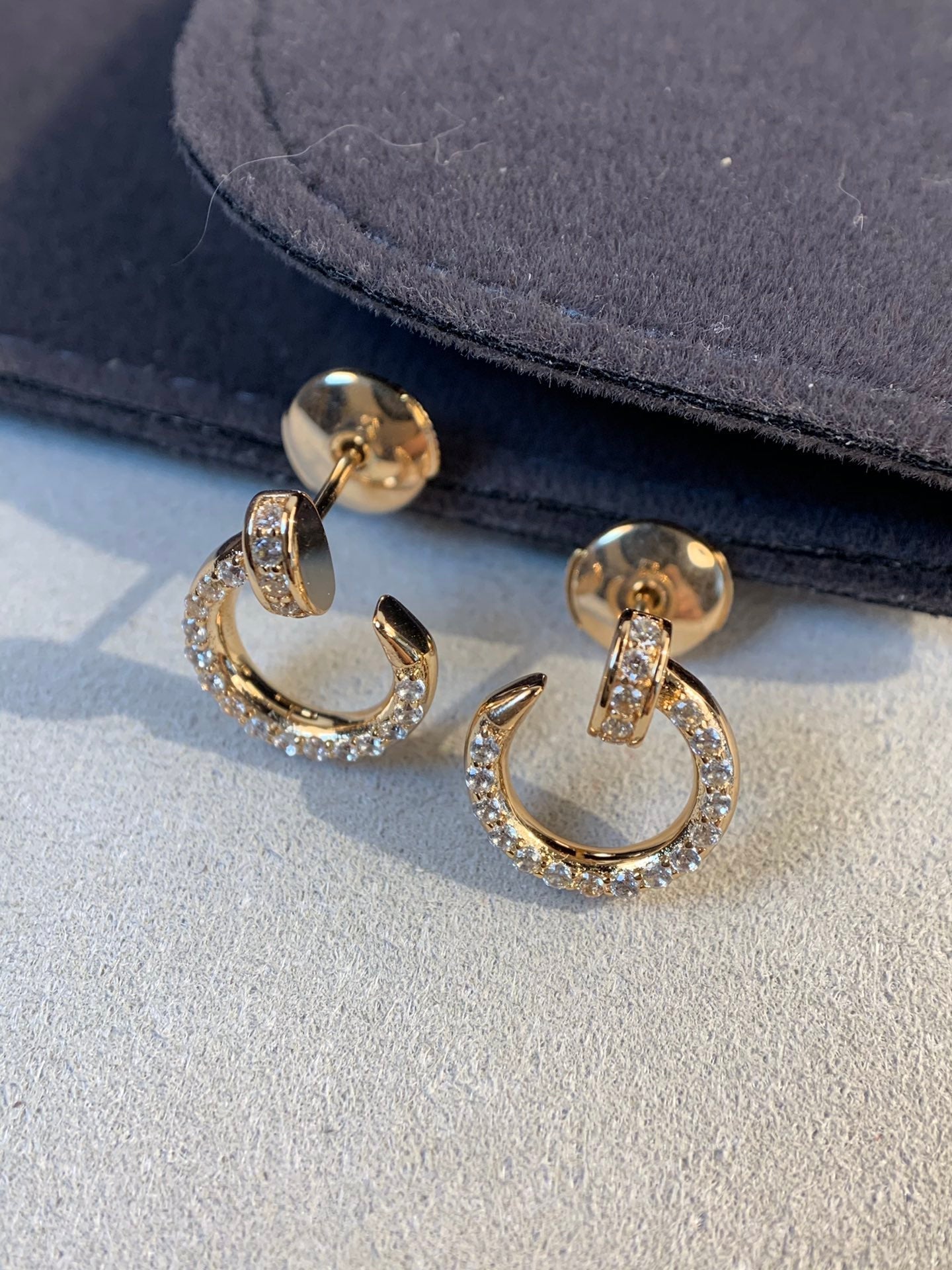 [Clara Jewels]JUSTE EARRINGS GOLD DIAMONDS