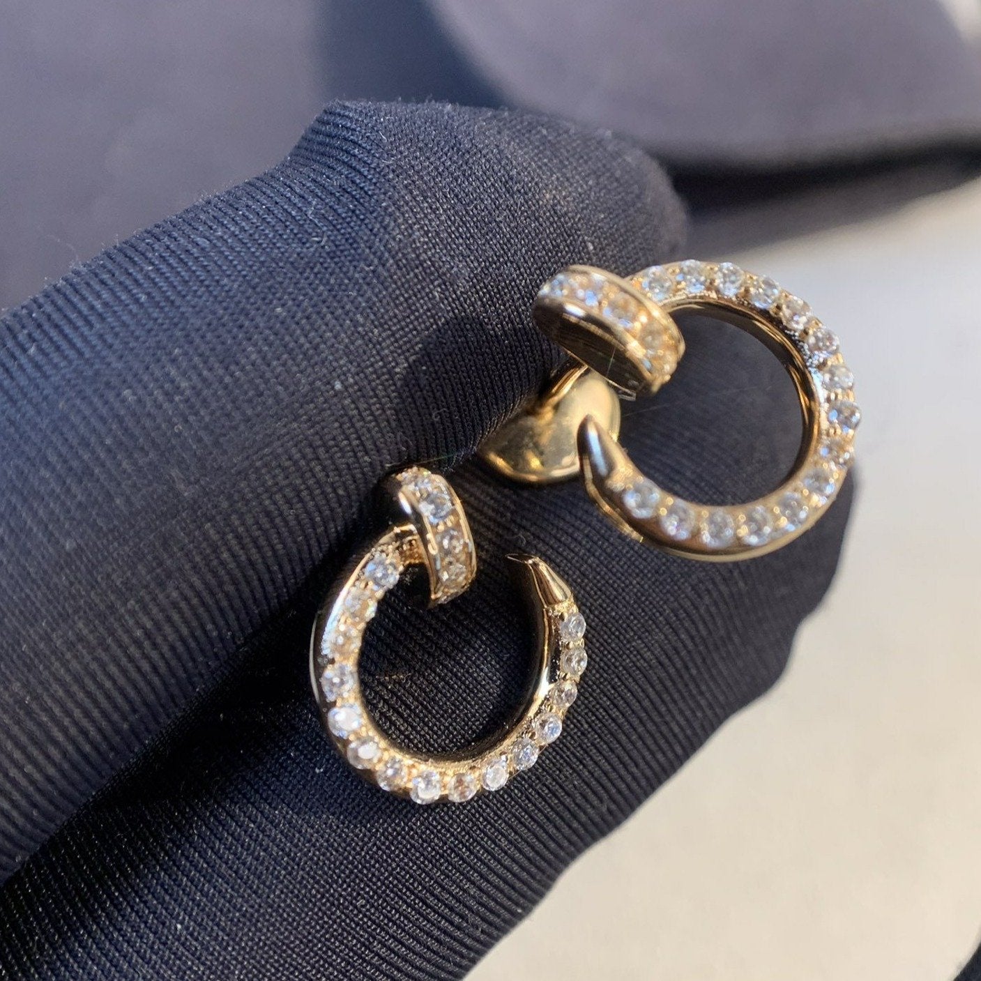 [Clara Jewels]JUSTE EARRINGS GOLD DIAMONDS