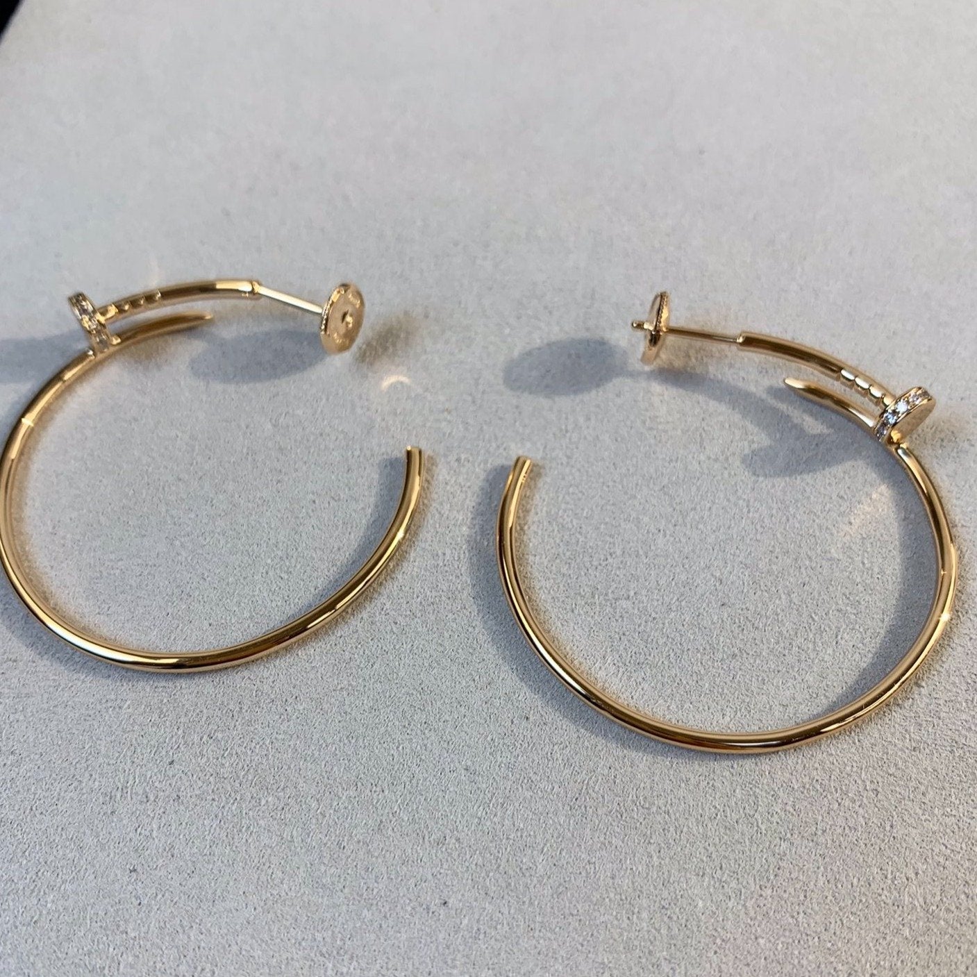 [Clara Jewels]JUSTE EARRINGS GOLD DIAMONDS 1.8MM