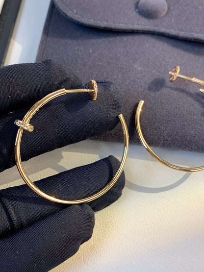 [Clara Jewels]JUSTE EARRINGS GOLD DIAMONDS 1.8MM