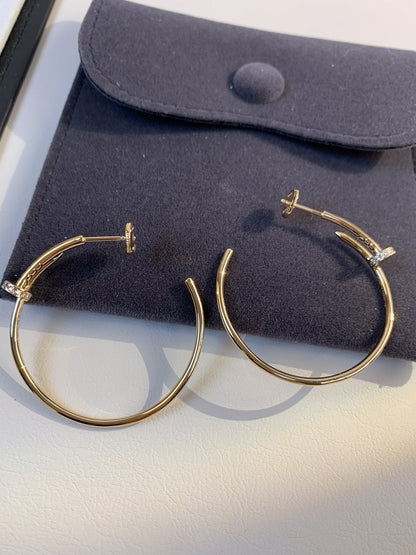 [Clara Jewels]JUSTE EARRINGS GOLD DIAMONDS 1.8MM