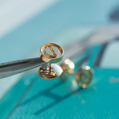 [Clara Jewels]LOVE EARRINGS PINK GOLD 10MM