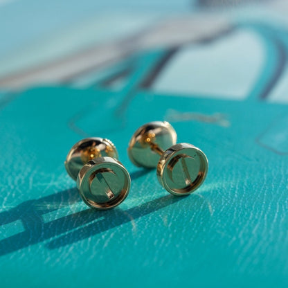 [Clara Jewels]LOVE EARRINGS PINK GOLD 10MM