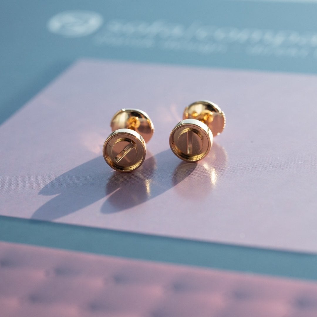 [Clara Jewels]LOVE EARRINGS PINK GOLD 10MM