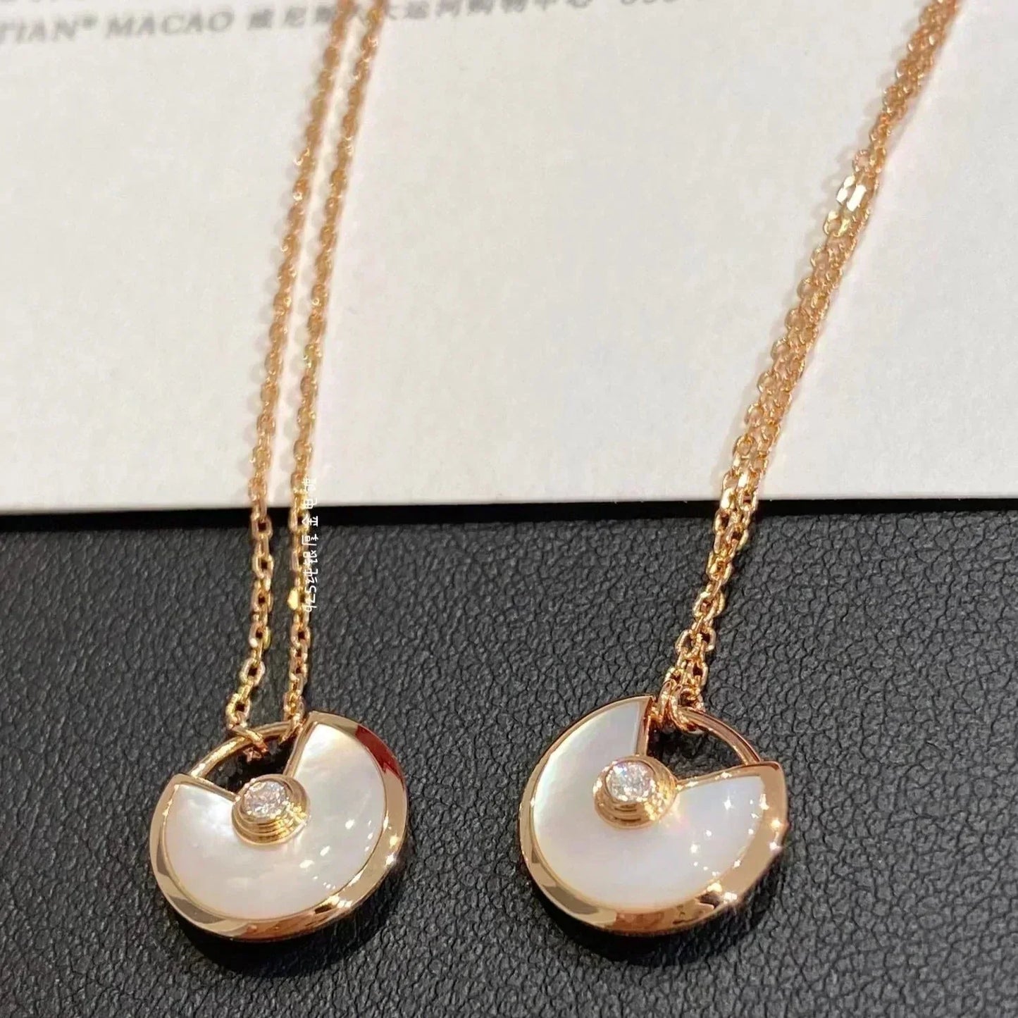 [Clara Jewels]AMULETTE ROSE GOLD MOP NECKLACE
