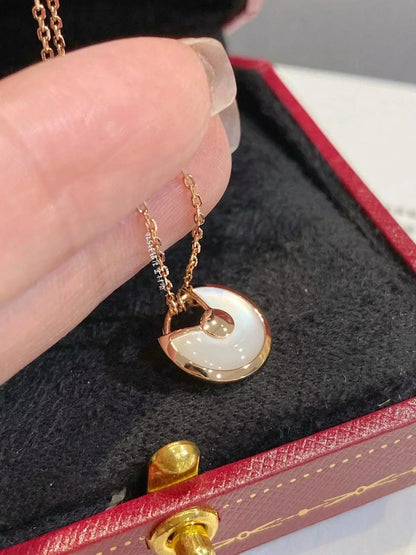 [Clara Jewels]AMULETTE ROSE GOLD MOP NECKLACE