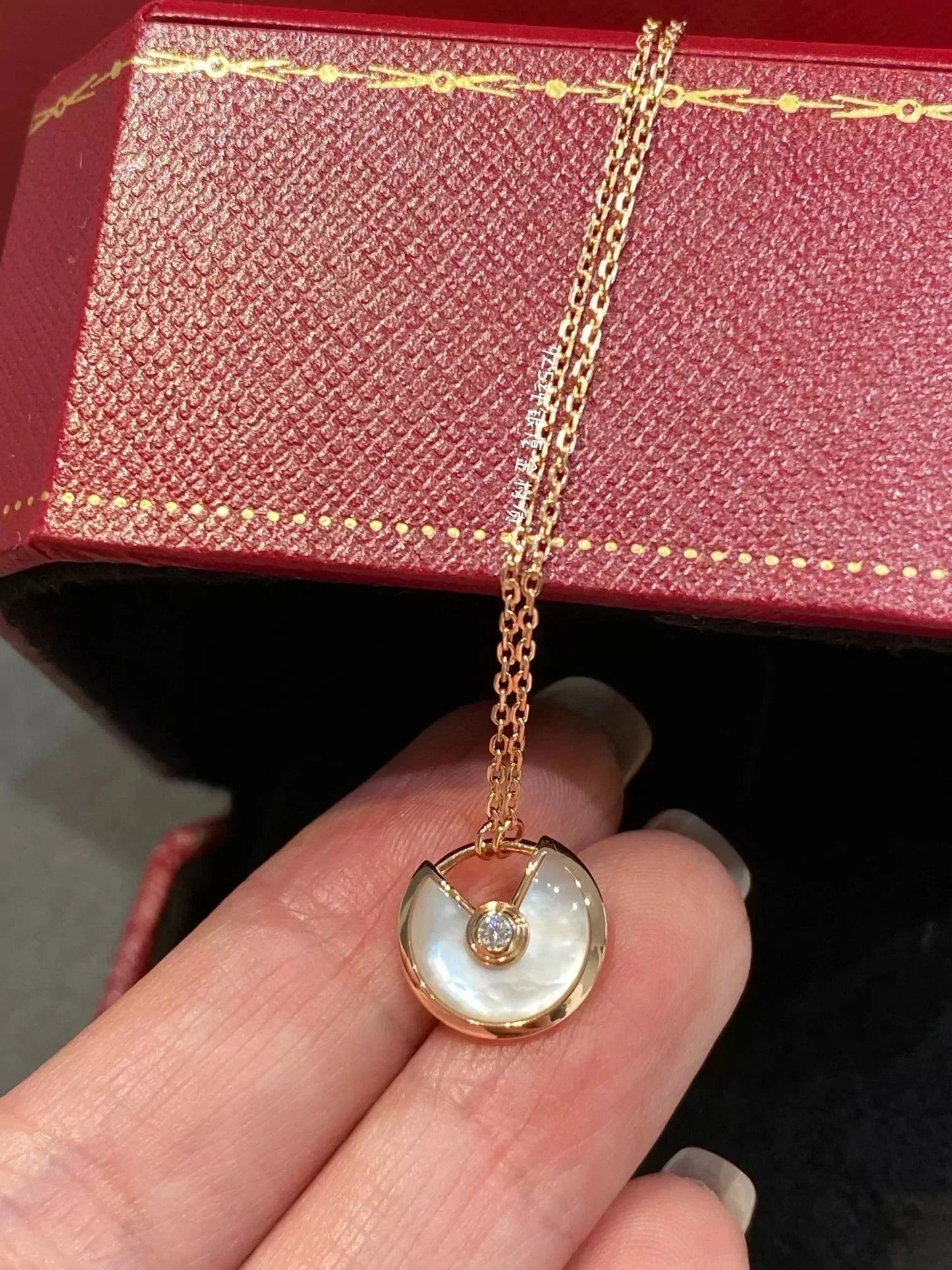 [Clara Jewels]AMULETTE ROSE GOLD MOP NECKLACE