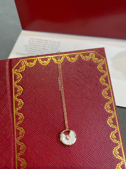 [Clara Jewels]AMULETTE ROSE GOLD MOP NECKLACE