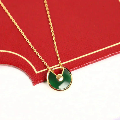 [Clara Jewels]AMULETTE GOLD MALACHITE NECKLACE