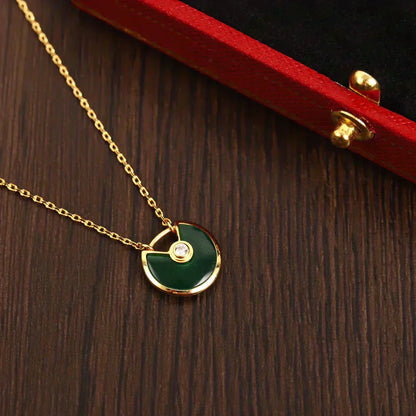[Clara Jewels]AMULETTE GOLD MALACHITE NECKLACE