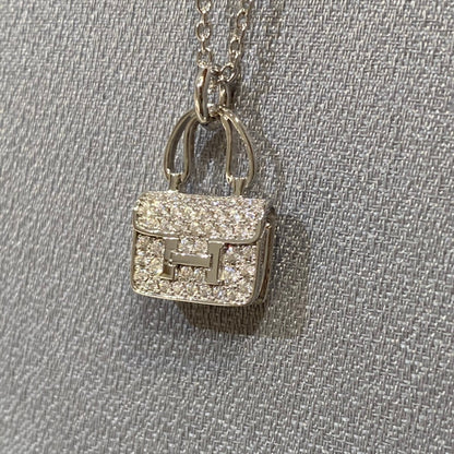 [Clara Jewels]CONSTANCE PEDANT DIAMOND NECKLACE