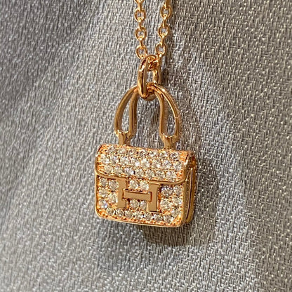 [Clara Jewels]CONSTANCE PEDANT DIAMOND NECKLACE