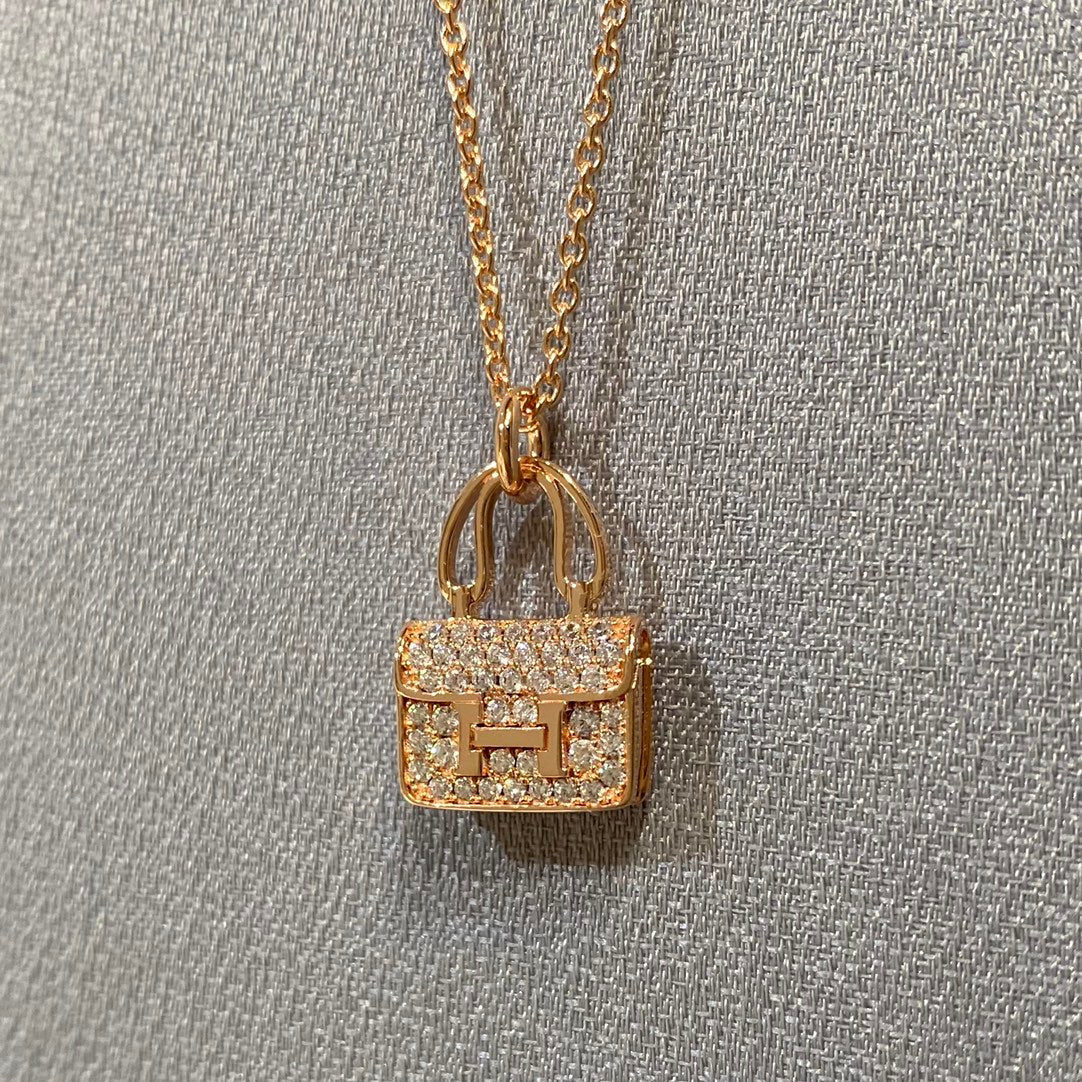 [Clara Jewels]CONSTANCE PEDANT DIAMOND NECKLACE