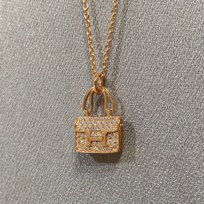 [Clara Jewels]CONSTANCE PEDANT DIAMOND NECKLACE