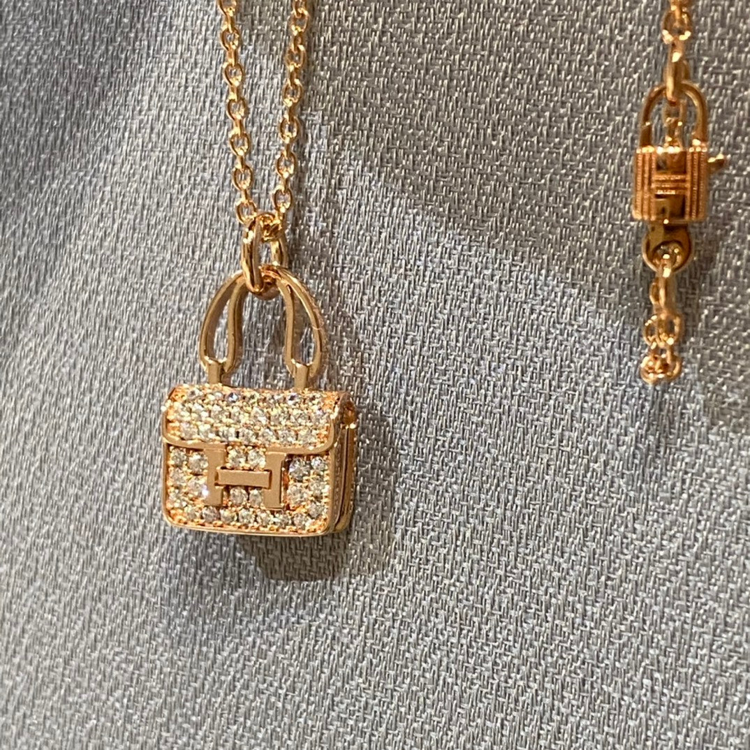 [Clara Jewels]CONSTANCE PEDANT DIAMOND NECKLACE