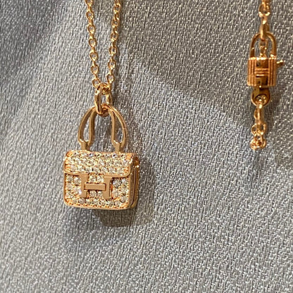 [Clara Jewels]CONSTANCE PEDANT DIAMOND NECKLACE