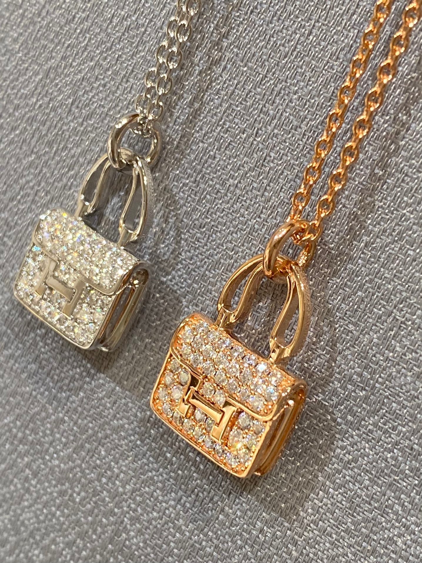 [Clara Jewels]CONSTANCE PEDANT DIAMOND NECKLACE
