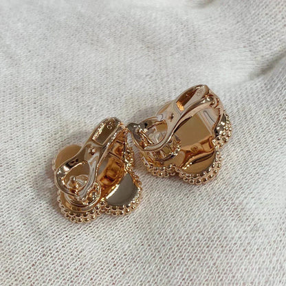 [Clara Jewels]CLOVER MEDIUM 1 MOTIFS CARNELIAN  DIAMOND earrings