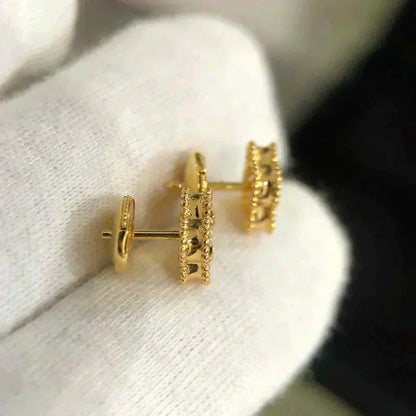 [Clara Jewels]CLOVER MINI 9.5MM MALACHITE  EARRINGS