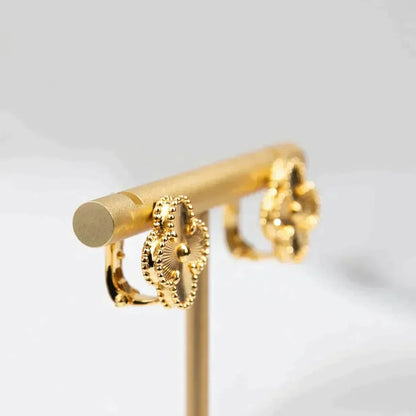 [Clara Jewels]CLOVER MEDIUM 1 MOTIFS LASER EARRINGS