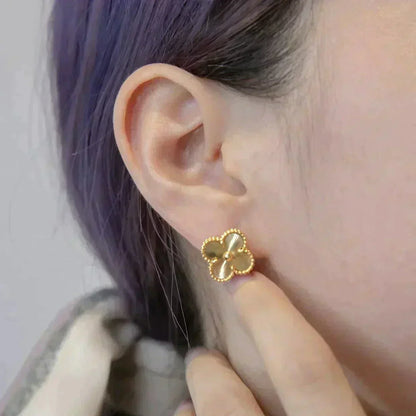 [Clara Jewels]CLOVER MEDIUM 1 MOTIFS LASER EARRINGS