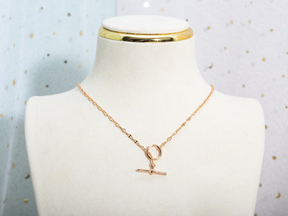 [Clara Jewels]ECHAPPEE NECKLACE PINK GOLD