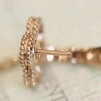 [Clara Jewels]CLOVER MEDIUM 1 MOTIFS FUll DIAMOND EARRINGS