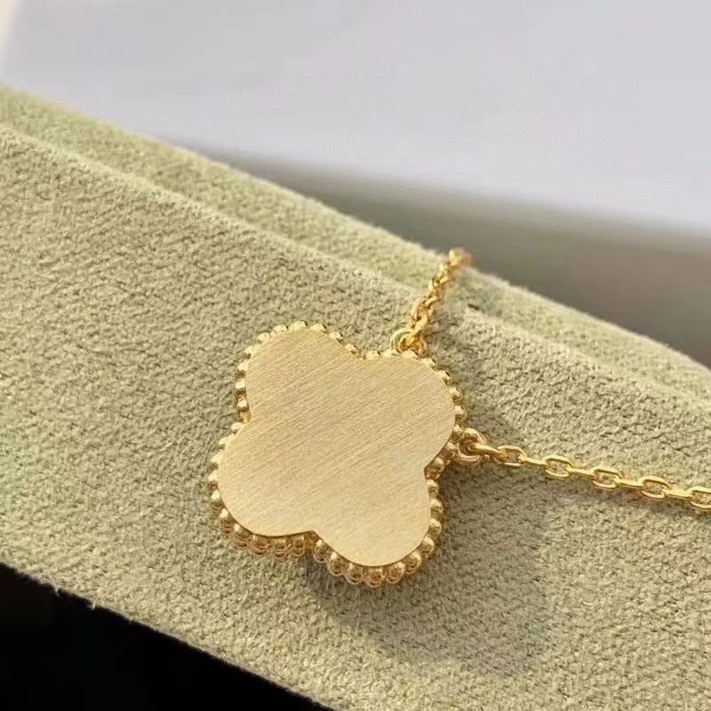 [Clara Jewels]CLOVER 15MM DIAMOND TURQUOISE NECKLACE