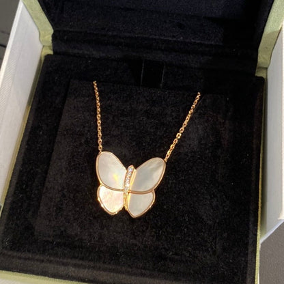 [Clara Jewels]BUTTERFLY GOLD MOP DIAMOND NECKLACE