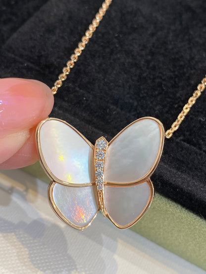 [Clara Jewels]BUTTERFLY GOLD MOP DIAMOND NECKLACE