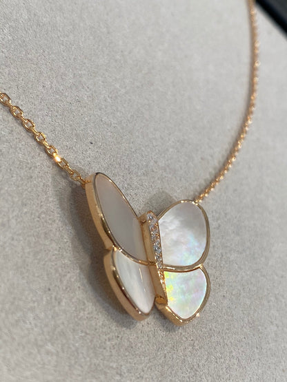 [Clara Jewels]BUTTERFLY GOLD MOP DIAMOND NECKLACE