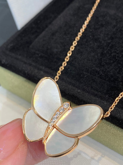 [Clara Jewels]BUTTERFLY GOLD MOP DIAMOND NECKLACE