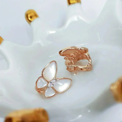[Clara Jewels]BUTTERFLY MOP DIAMOND EARRINGS