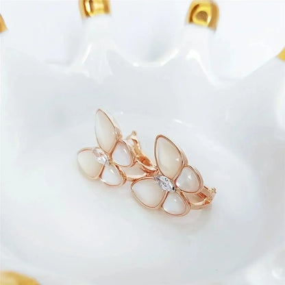 [Clara Jewels]BUTTERFLY MOP DIAMOND EARRINGS